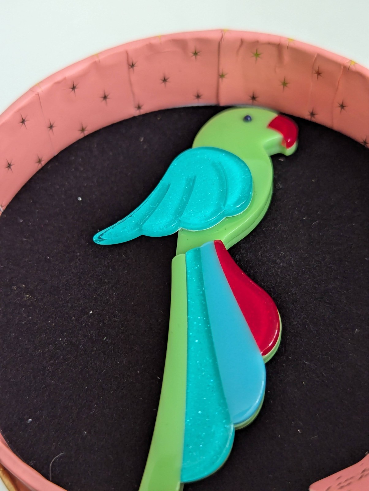 Erstwilder Chiquita Parrot Resin Brooch NWT LD Exclusive 2025