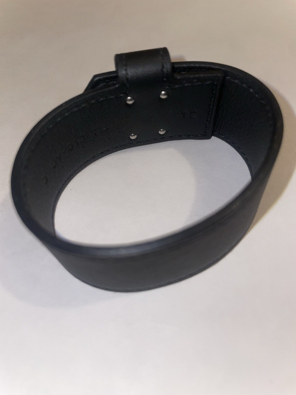 Hermès Black Leather Kelly Twist Bracelet Size T2 Silver Hardware Authentic