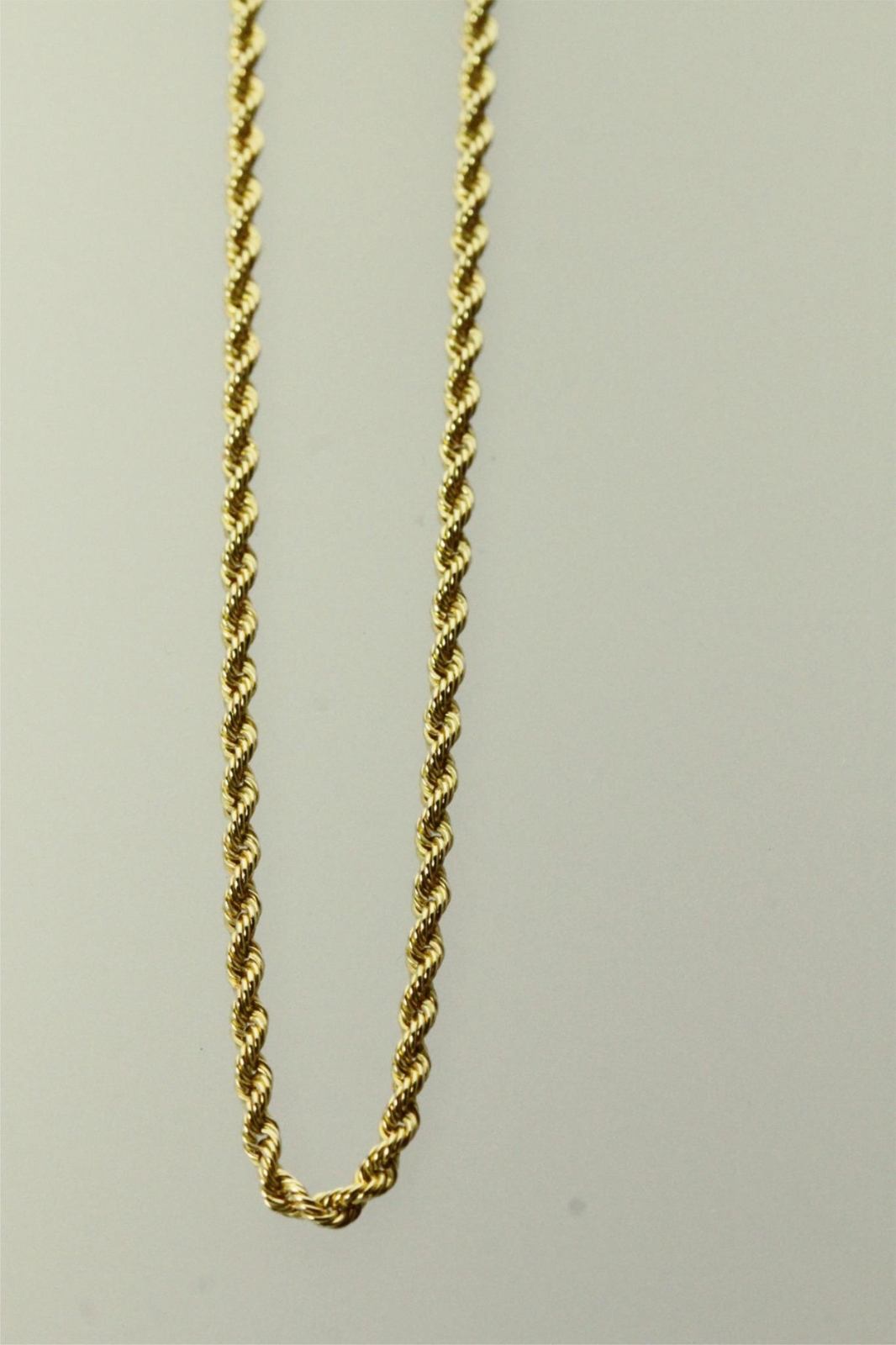 Vintage 1/13 10K Gold 925 Sterling Silver 16″ Long Rope Chain 5.6 Grams NEC5521
