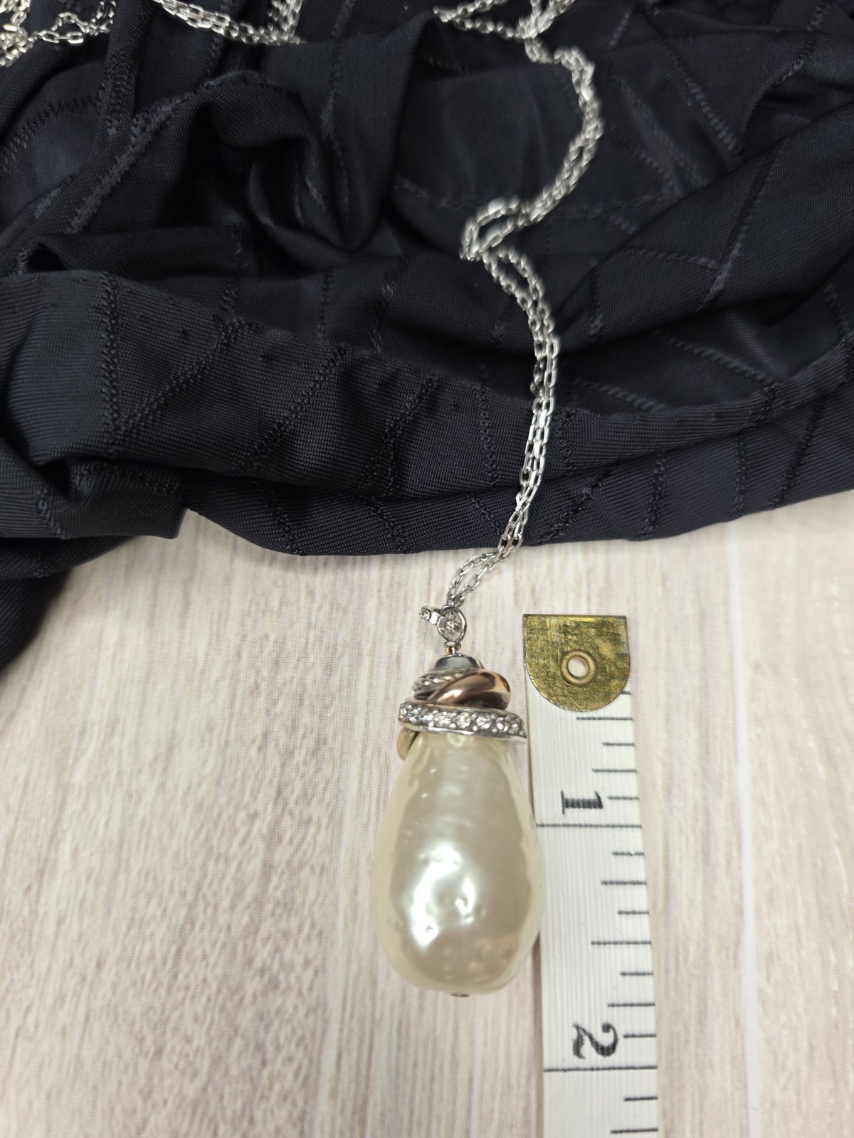 NEW Brighton Neptunes Ring Glass Japenese Pearl Drop Long Necklace