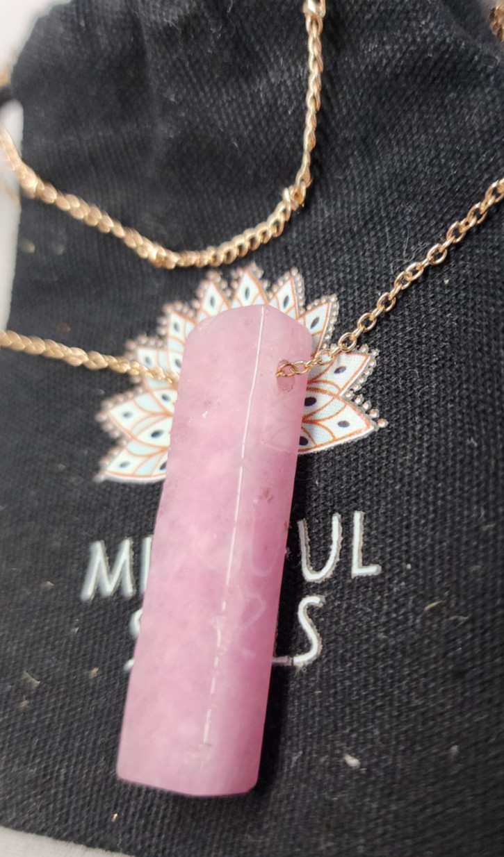 Mindful Souls Rose Quartz Layered Necklace 13″,16.5″+ 1.5″