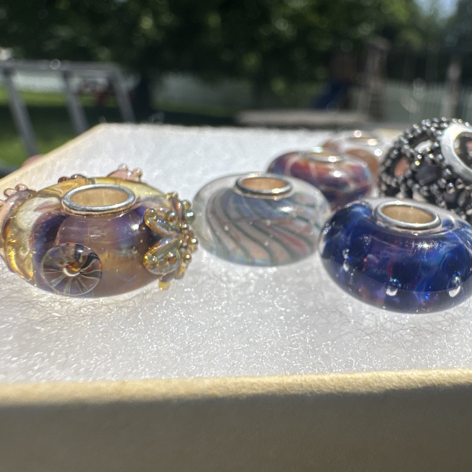 Authentic Elfbeads magical mermaid 7 charm set! Beachy, iridescent, and fun!