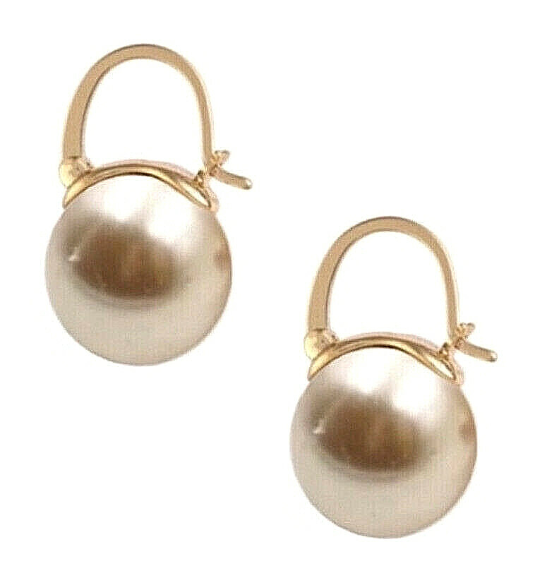 KATE SPADE NEW YORK CHAMPAGNE SHINE ON FAUX PEARL BAUBLE EARRINGS MSRP $58.00