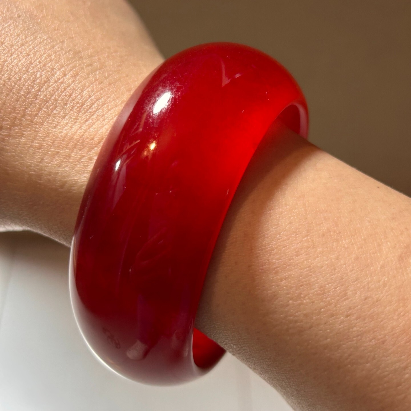 Natural Grade A Ice Red Myanmar Jade jadeite bracelets Tyre Bangle57mm