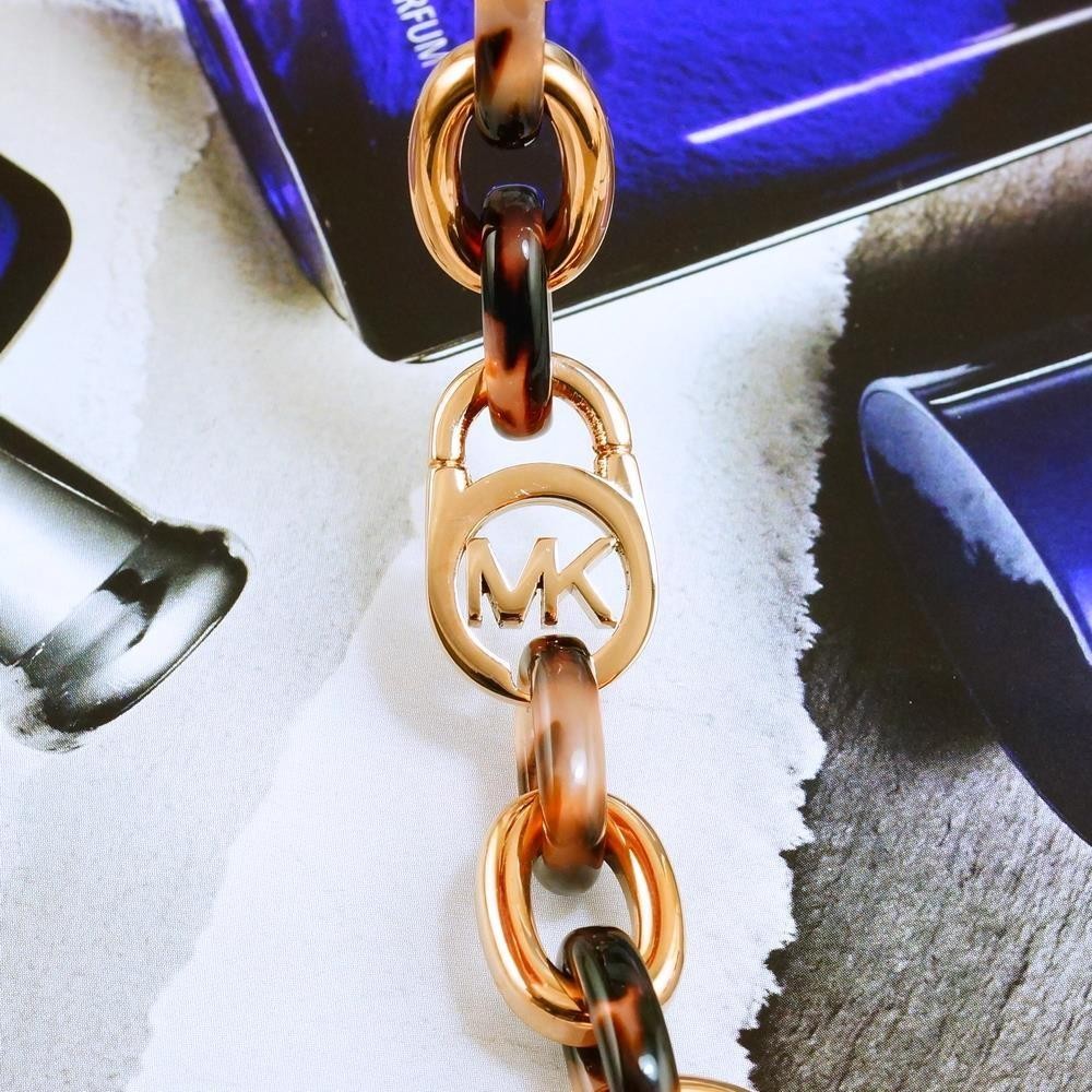 CLEARANCE! NWDF Michael Kors Tortoise Toggle Link Bracelet Rose Gold MKJ4321