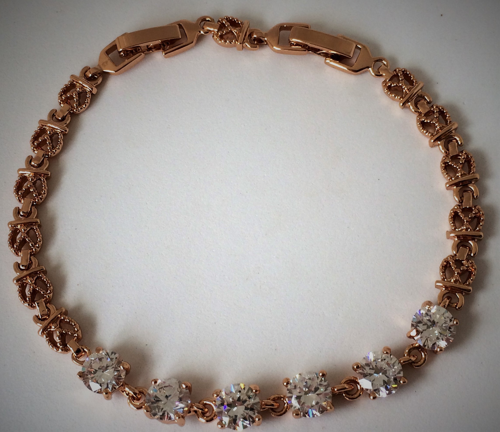 Gorgeous 18k Rose Gold layered Sapphire Bracelet GRP0000