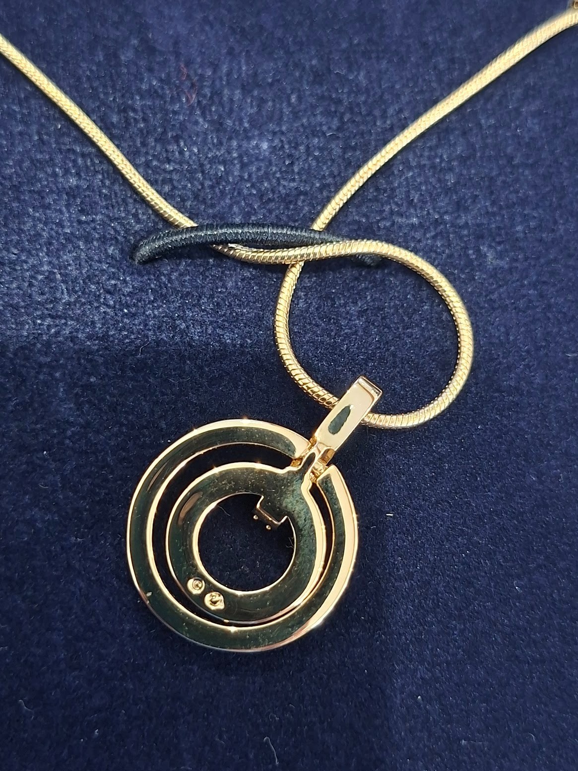 Swarovski 10K Gold Plated Circle Pendant 1081977