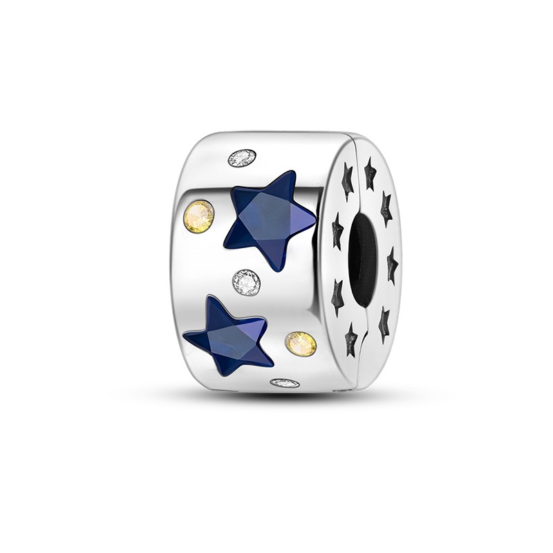 MULA 925 Sterling Silver AAA CZ Heart Clip Charm Fits European Women Bracelet