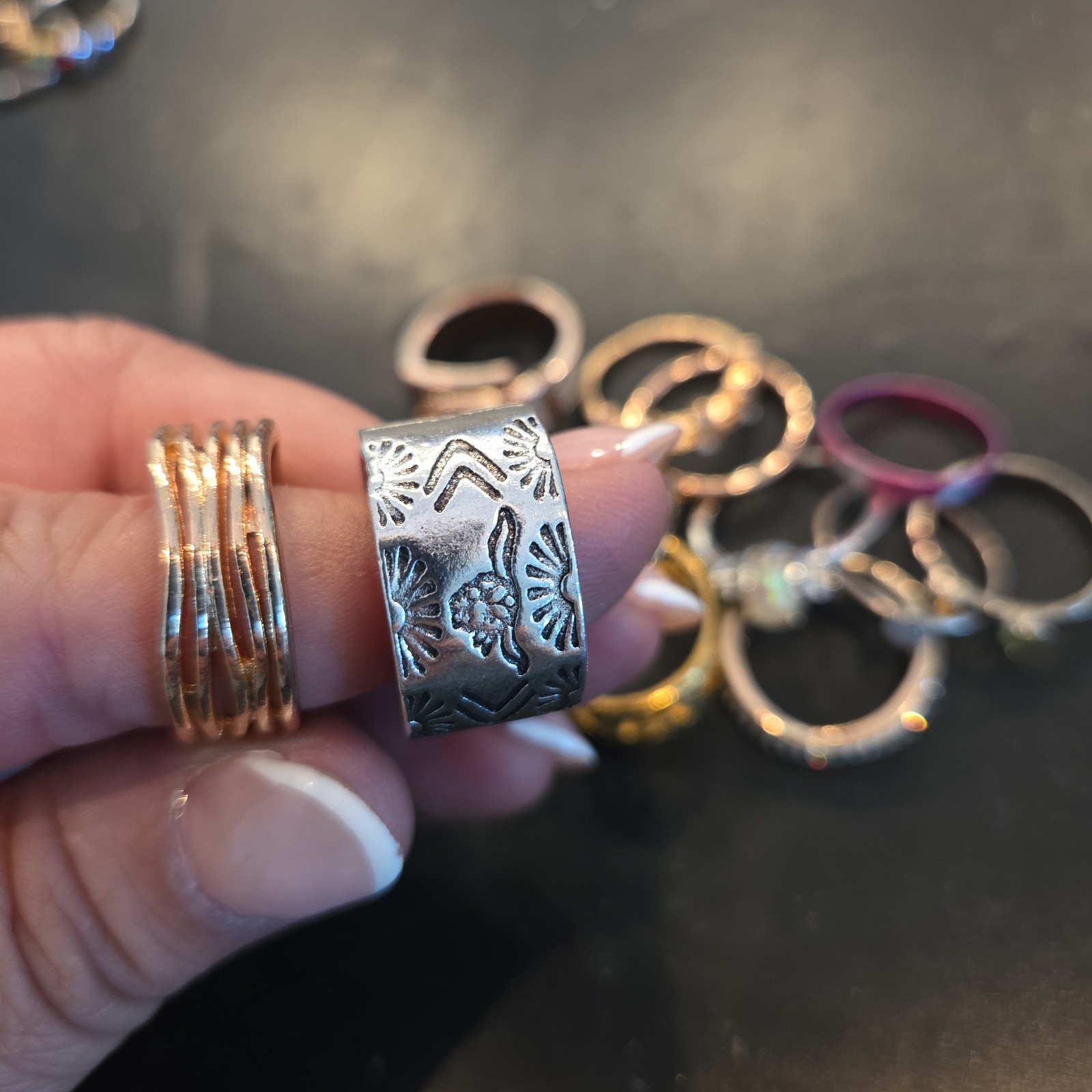 Miscellaneous Rings mixed multicolor Rings Lot of 20 sz 9