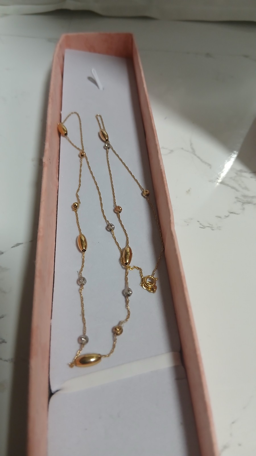 9ct Yellow and white Gold necklace
