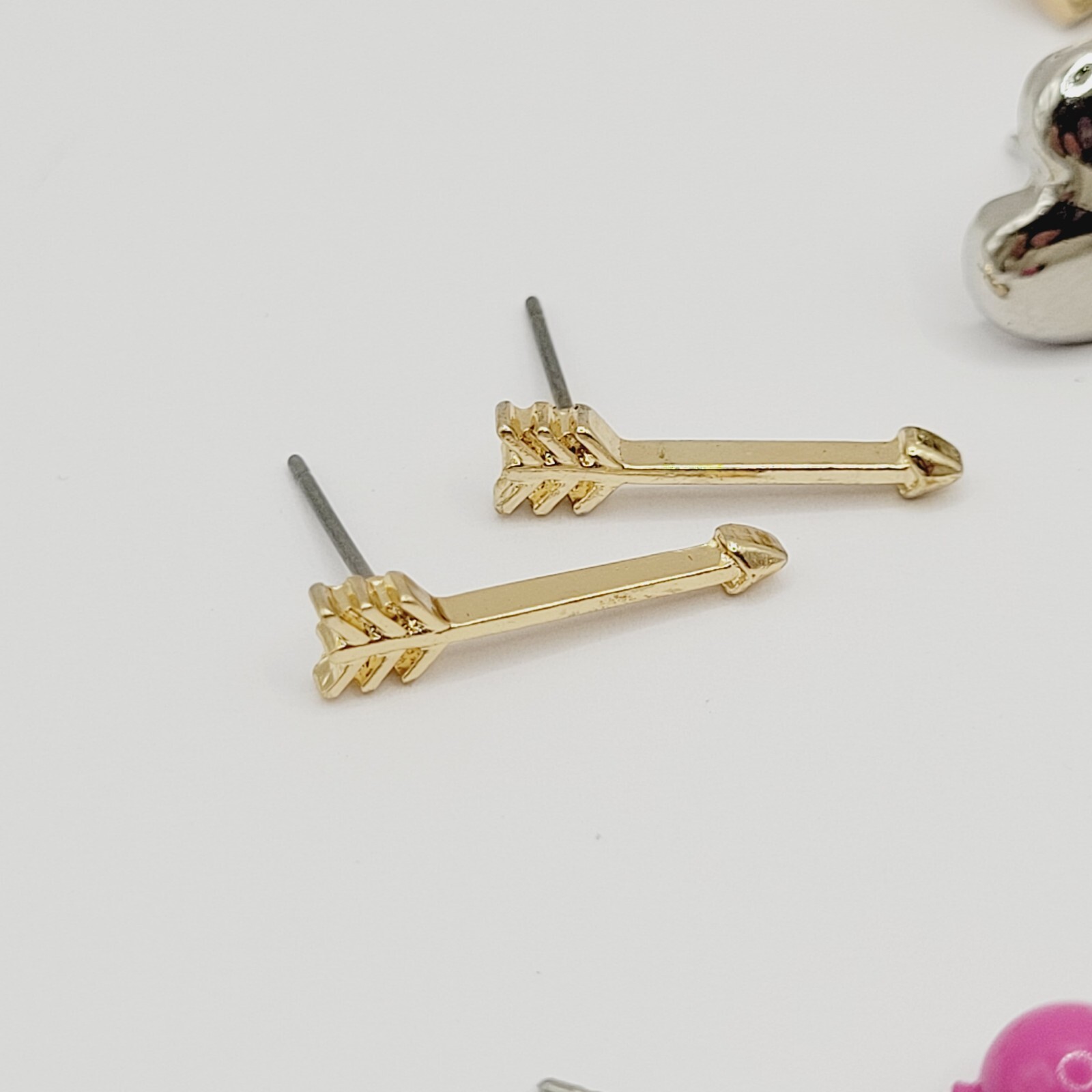 10 Pair Stud Mixed Material Tone Color Modern Pierced Earrings