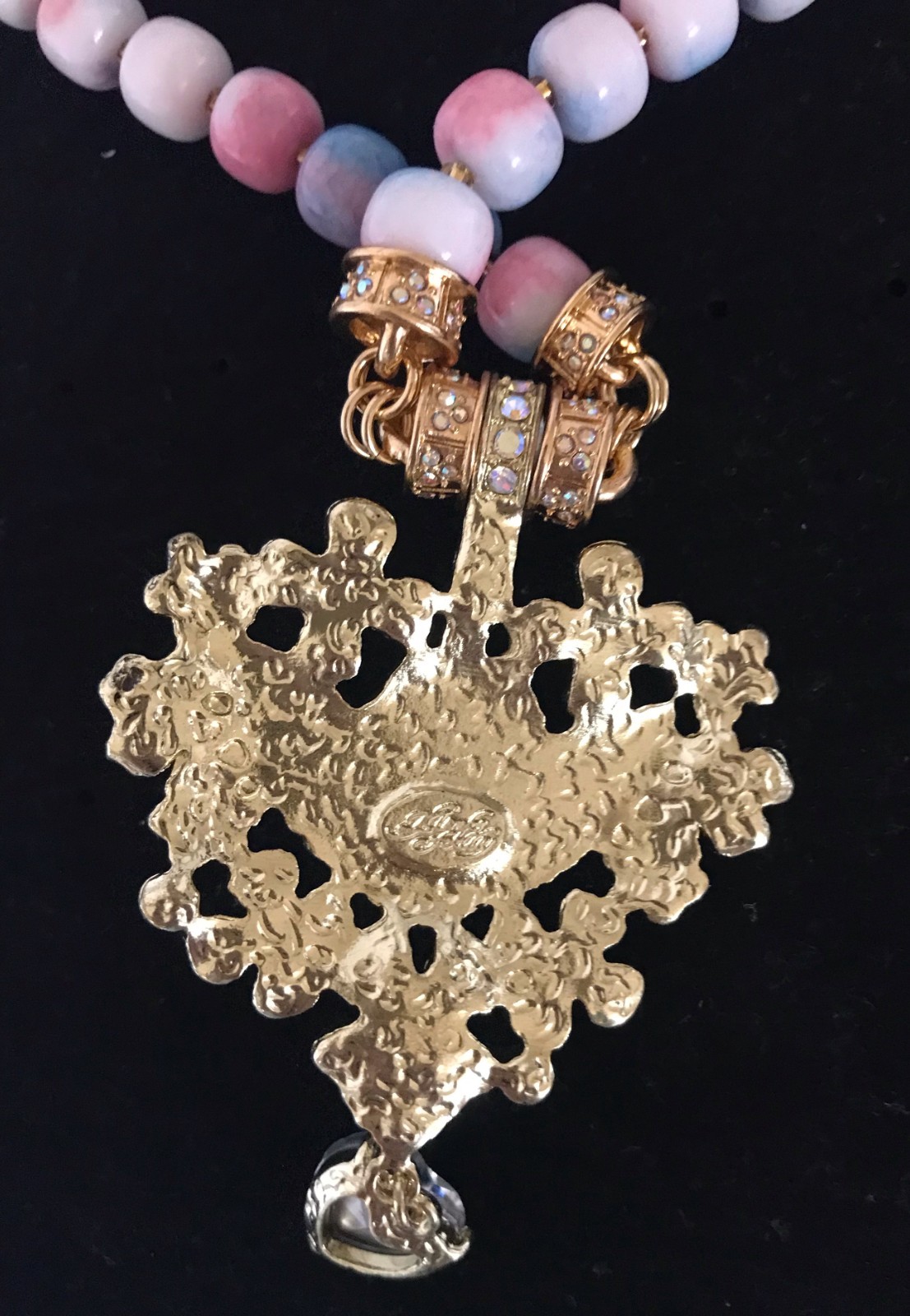 Kirks Folly Garden Cameo Cherub Angel Magnetic Enhancer Necklace