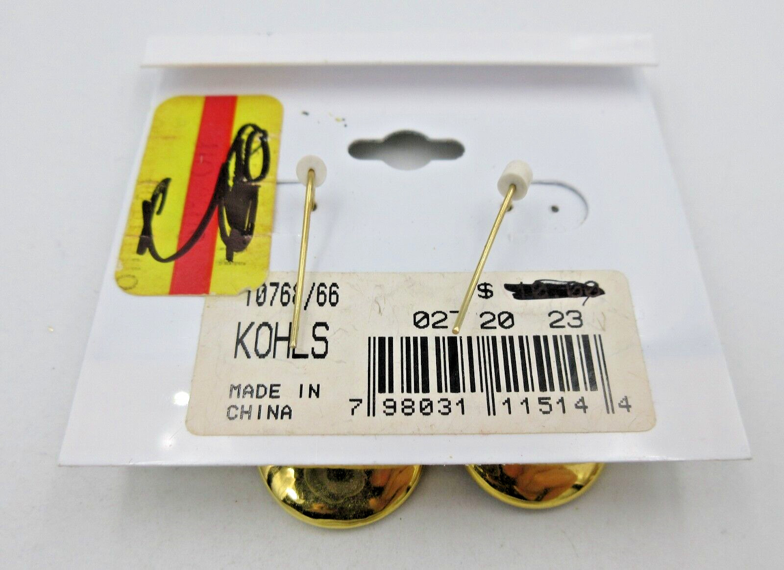 BASICS BY CROFT & BARROW gold tone Layered big long dangle pierced pair earrings