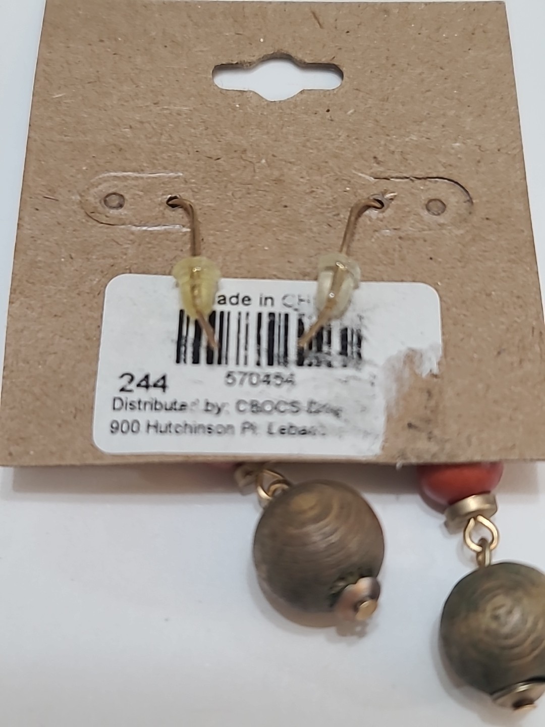 NEW CBOCS Fall Colored (Yellow/Orange/Greenish Brown) Dangling Pierced Earrings