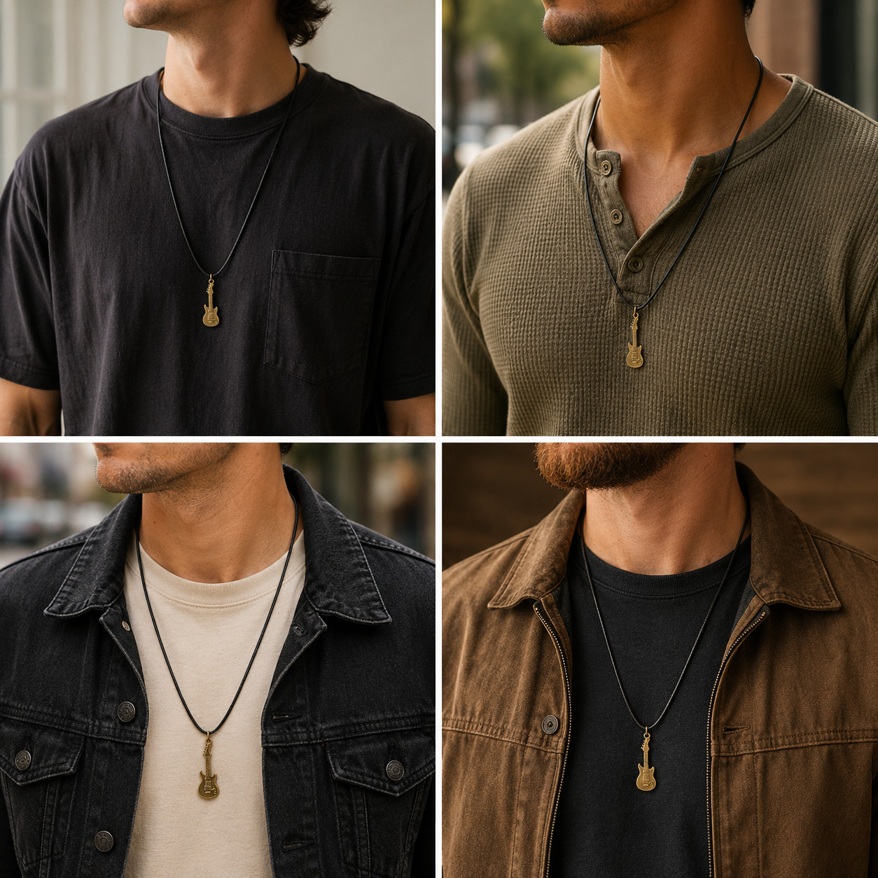 Daily Musician Carry Guitar Charm Necklace