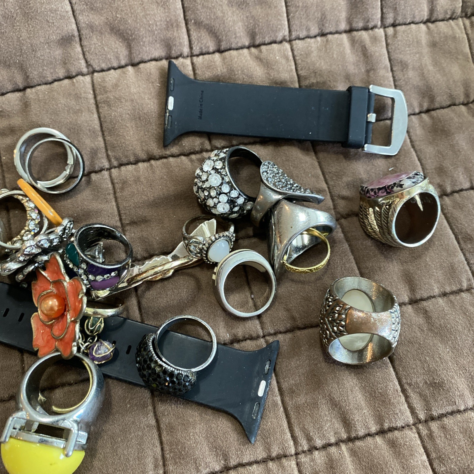 Lot Of Rings Of Different Metals Various Stones Jewelry Ring