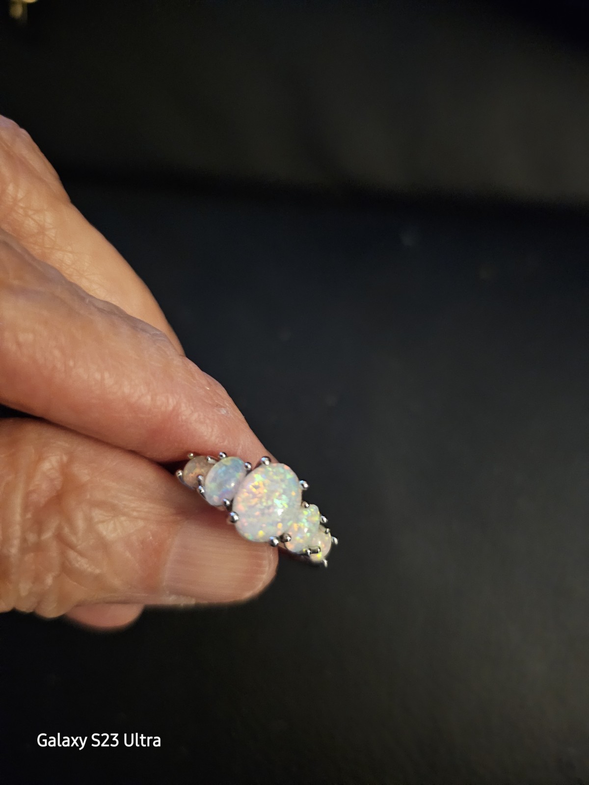 Elegant design Fire Opal Rings In Silver Ring Size 8