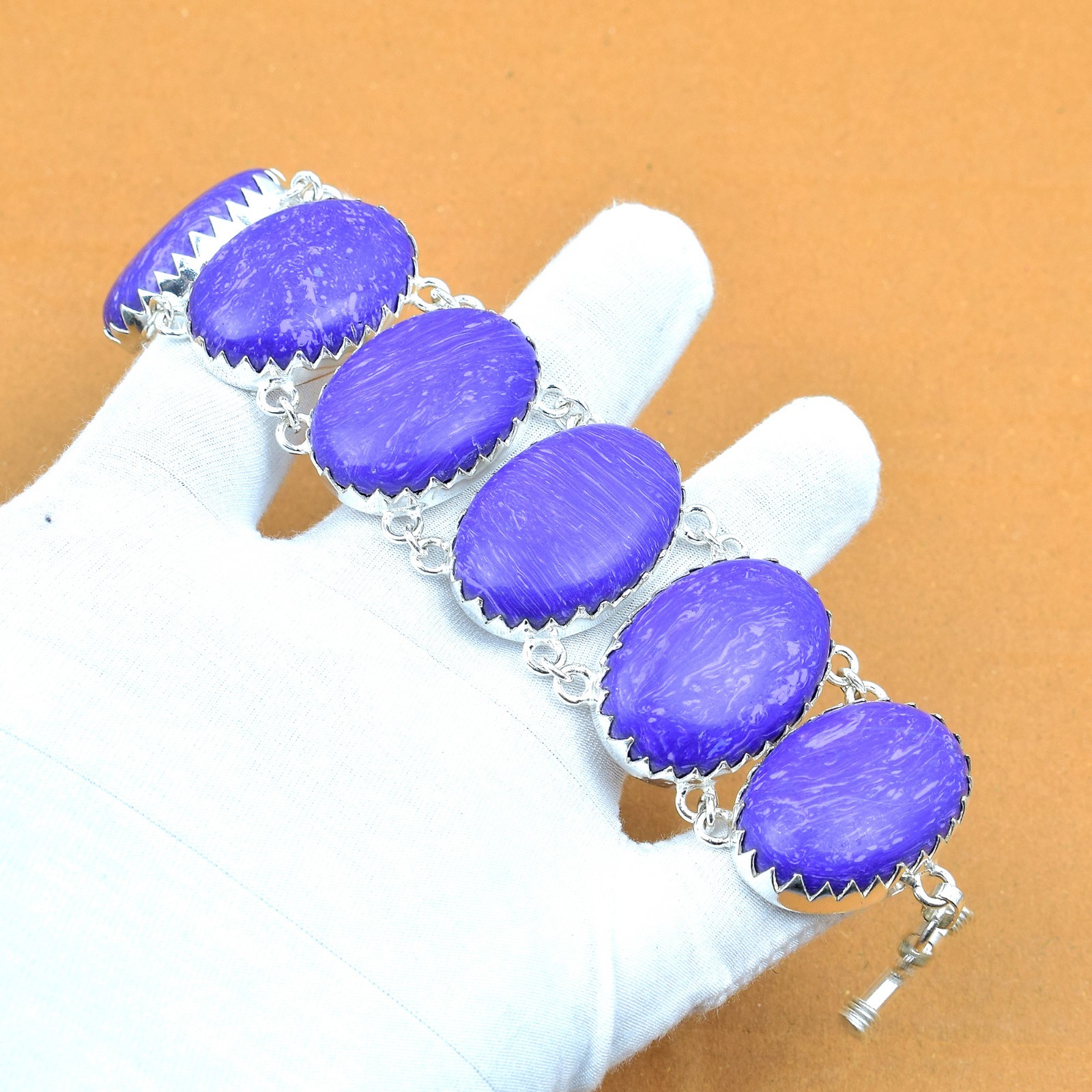 Charoite Gemstone 925 Sterling Silver Handmade Bracelet For Gift