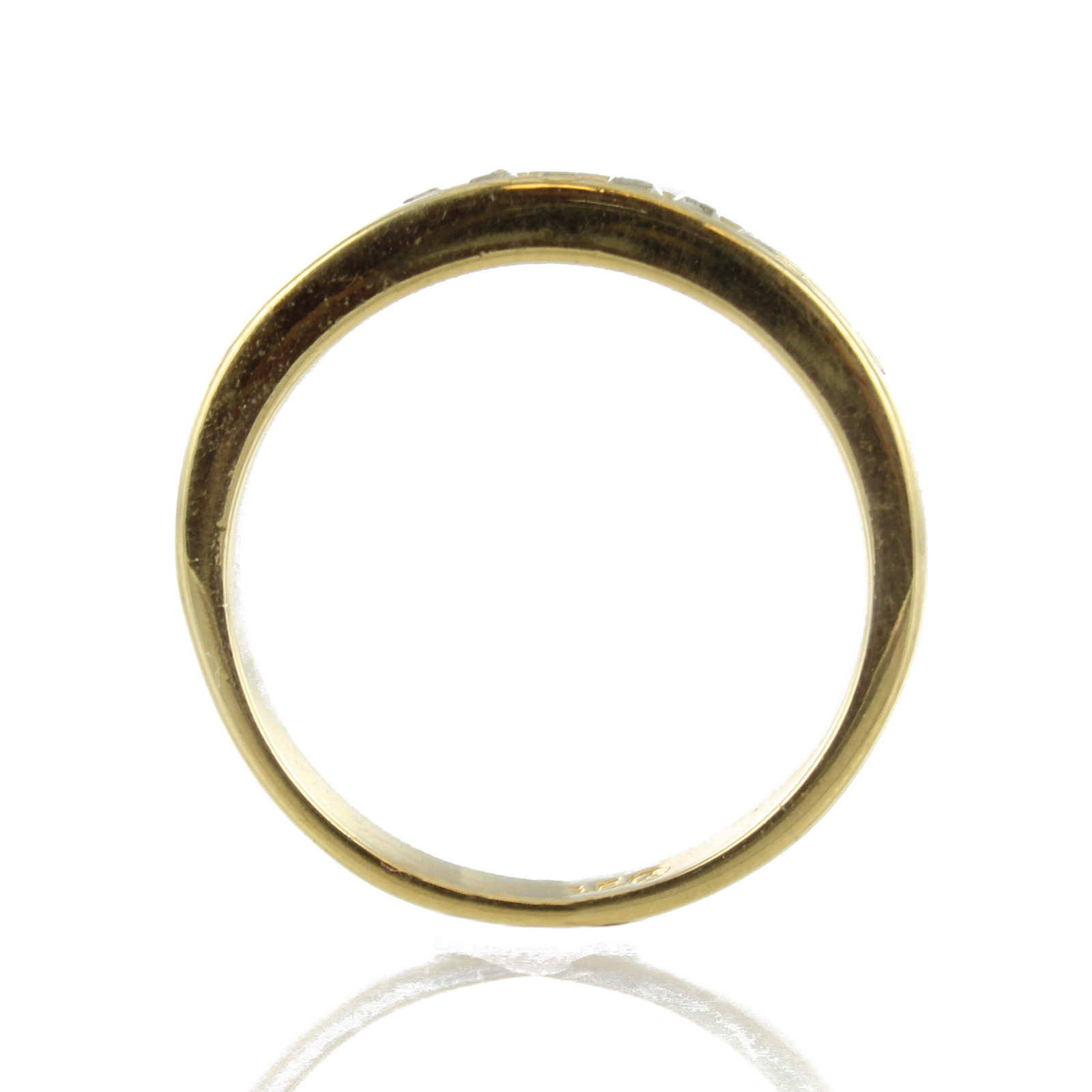 18k Gold Electroplated In Laid Cubic Zirconia Anniversary Ring Sizes 5,6,7,8,9