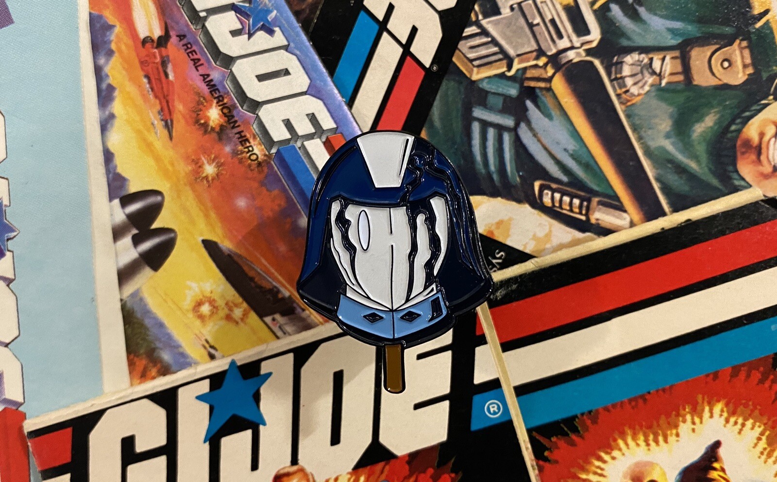 Enamel Brooch Lapel Pin Badge Gi Joe Cobra Commander