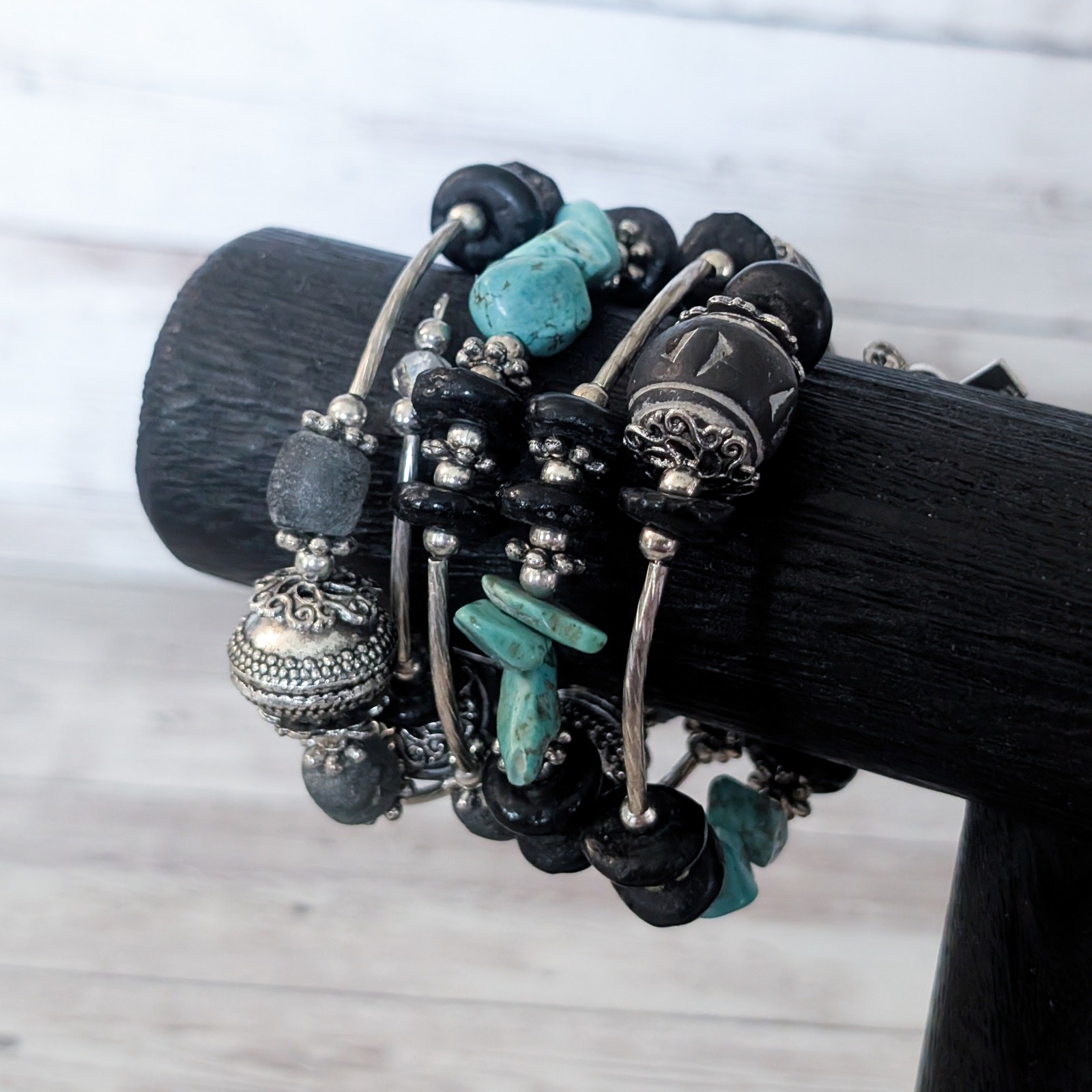 Kairos 10 Wrap Bracelet Mixed Materials
