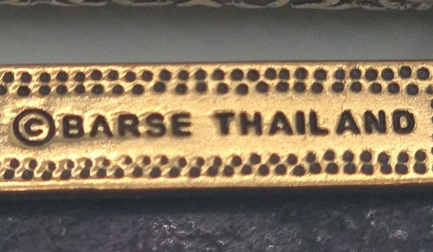 BARSE THAILAND LAPIS LAZULI STONE FULL BRONZE BEZEL PENDANT