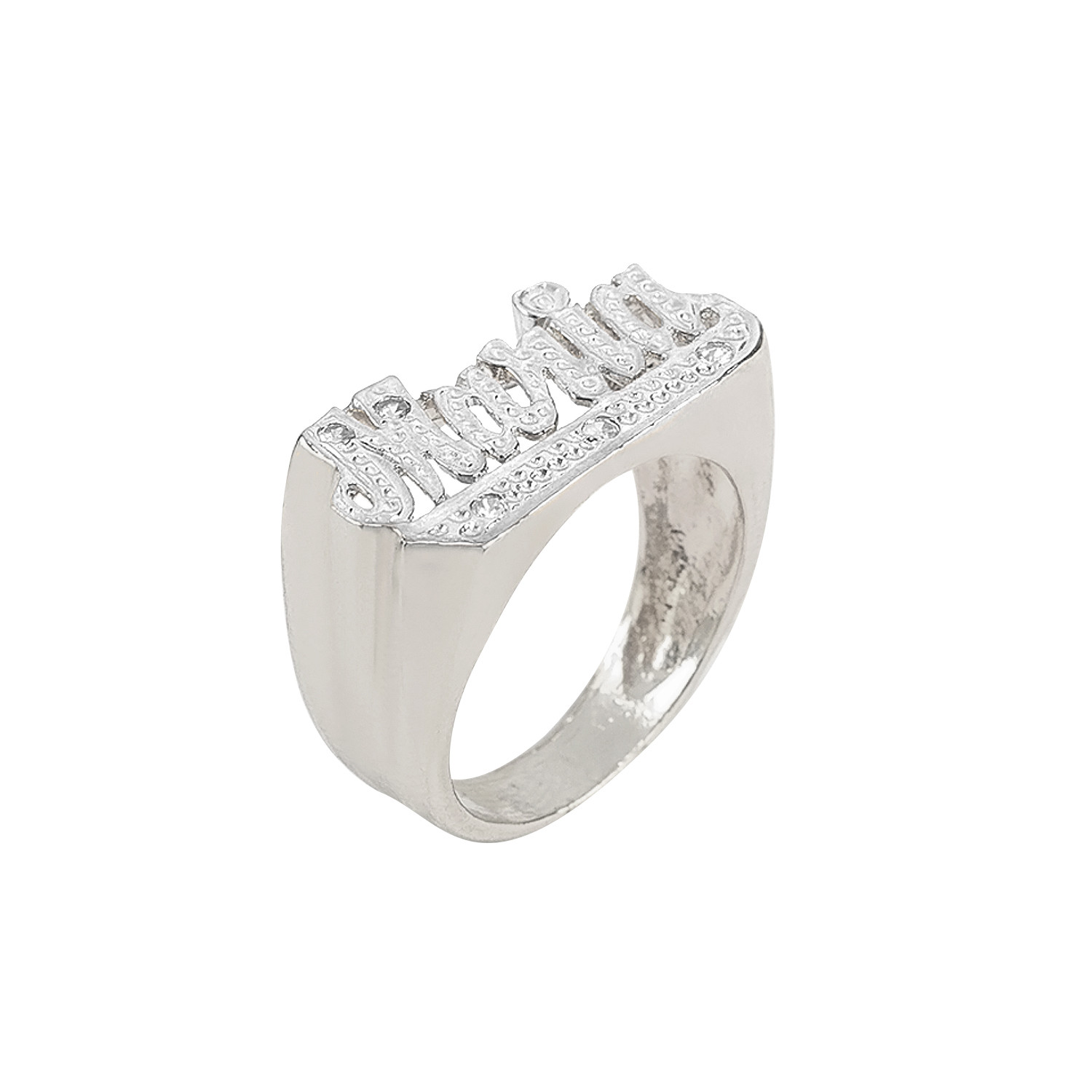 Personalized Sterling Silver AND Gold Plated Script Any Name Ring 3 Styles