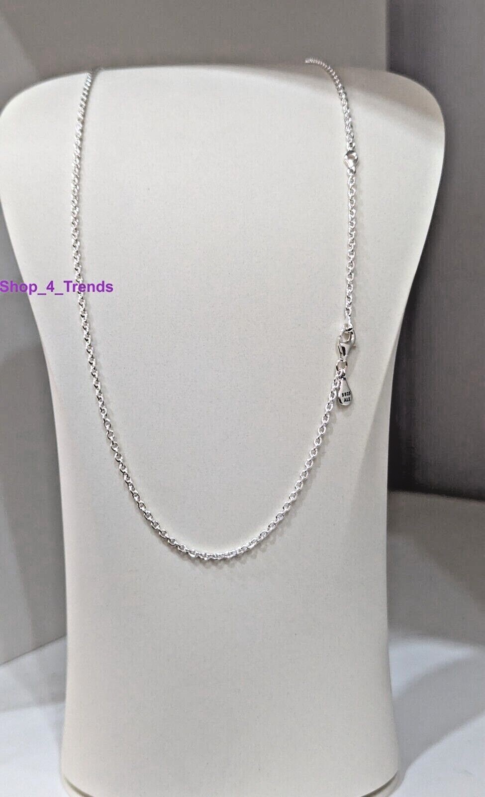 NEW Authentic PANDORA Brand 590200-75 925 Sterling Silver Cable Chain Necklace