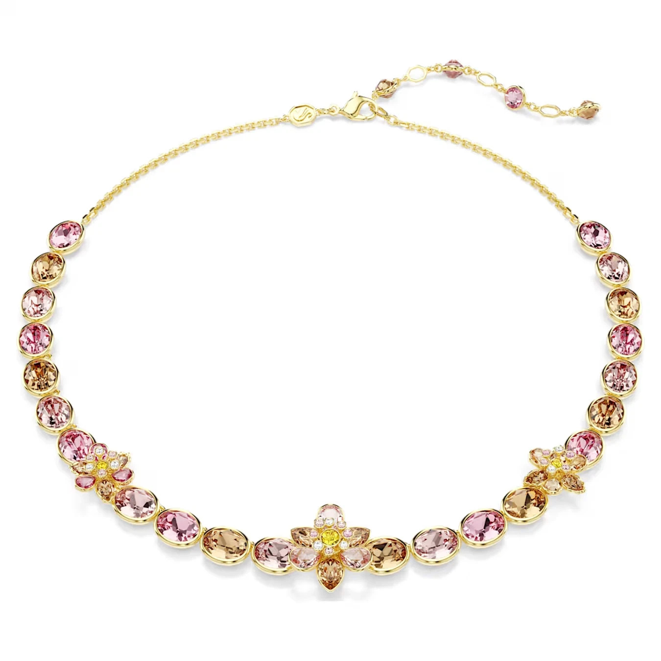 jewelry, Swarovski,Idyllia Necklace Mixed Sizes, Flower, Multicolored