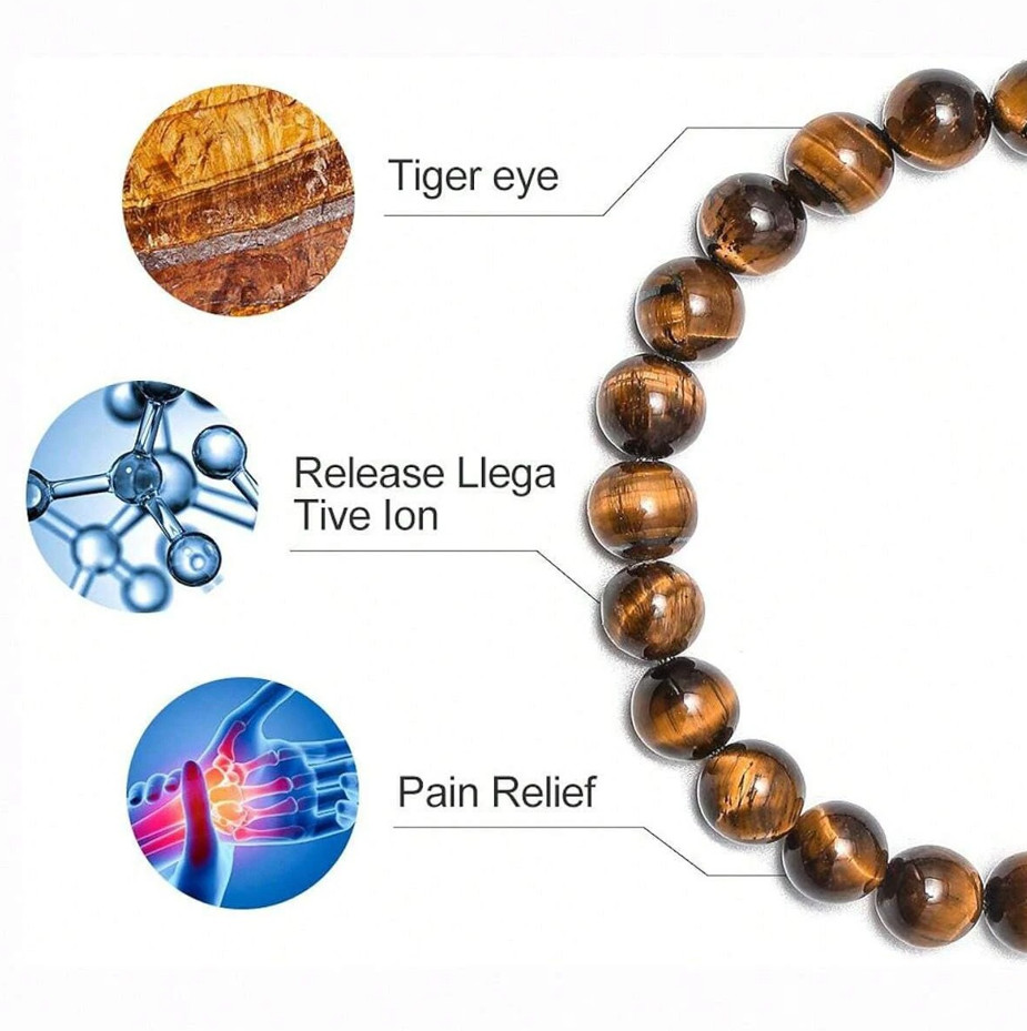 3 Style Natural Tiger Eye Lava Rock Bracelet 8mm Handmade Men Gift