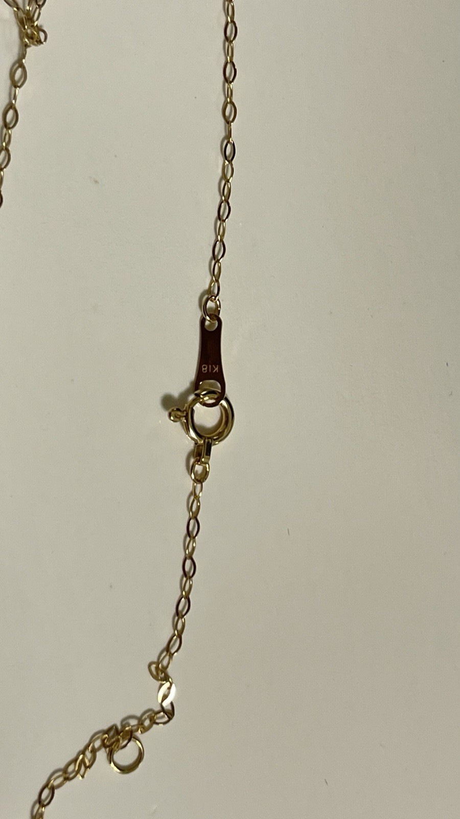 18K necklace with gem pendant (2 carats combined blue topaz,citrine,amethyst