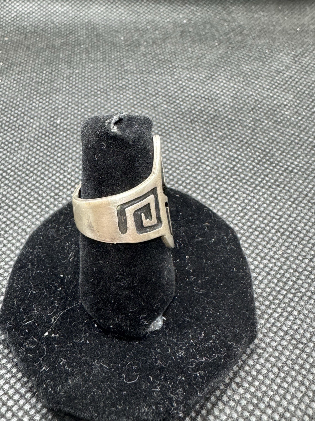 Vintage Sterling Silver Initial K Ring Signed Southwestern Size 6.5