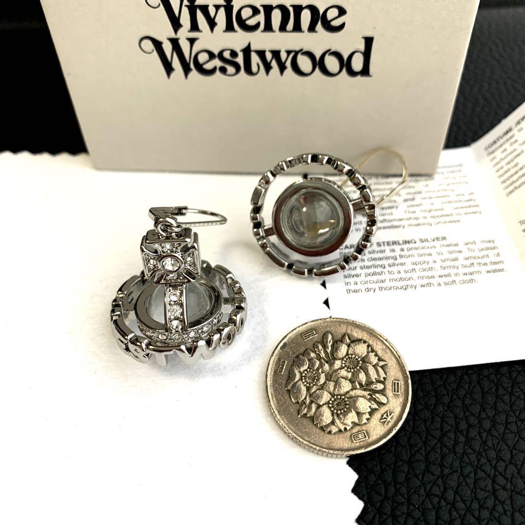 Vivienne Westwood Earrings Pierced 3.5 cm Silver IN BOX [EJ371