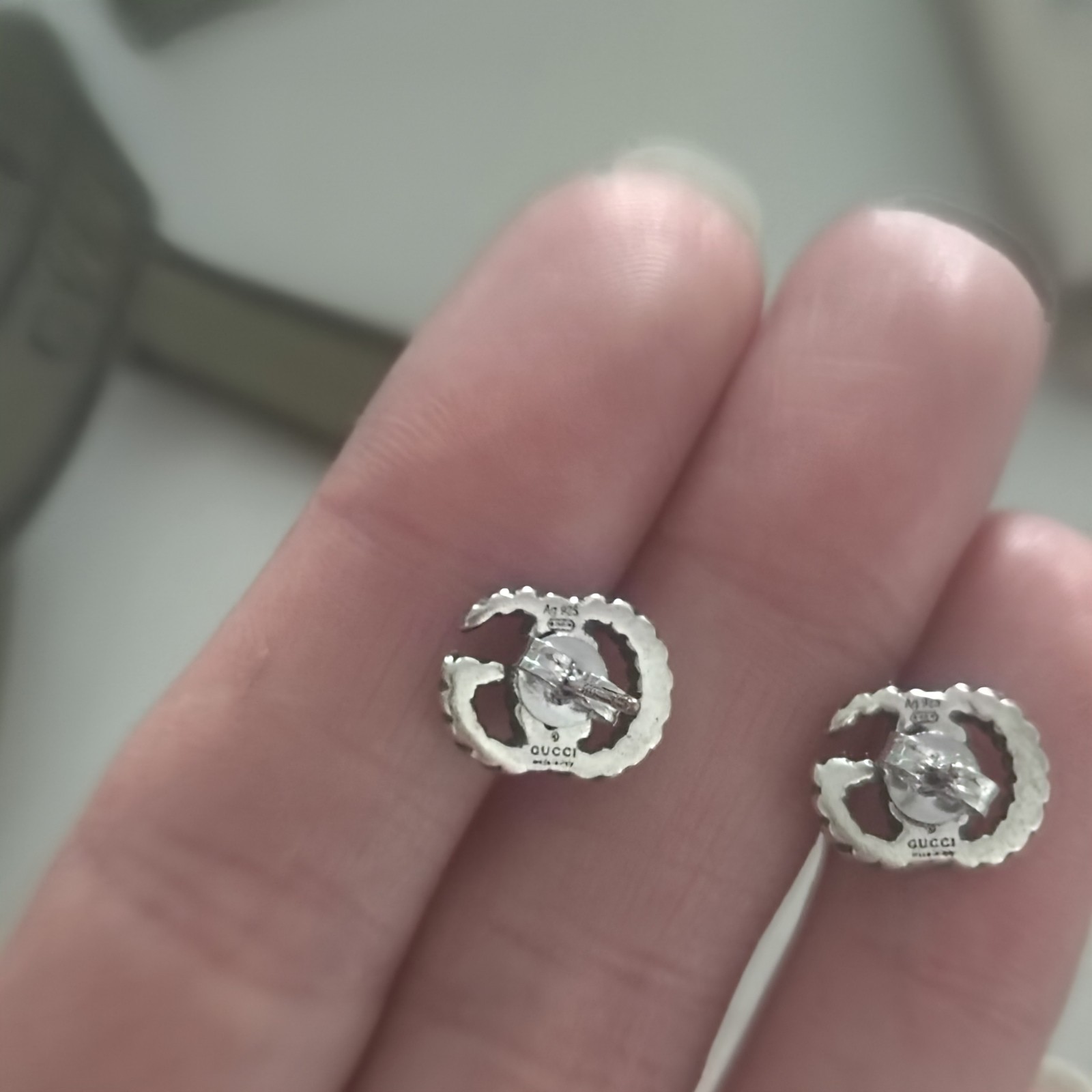 Pre-owned Women’s GUCCI Marmont Sterling Silver Earrings