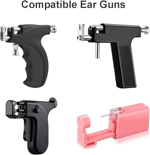 20 Pairs Ear Piercing Stud Earrings for Ear Piercing Guns, 4MM Surgical Stain…