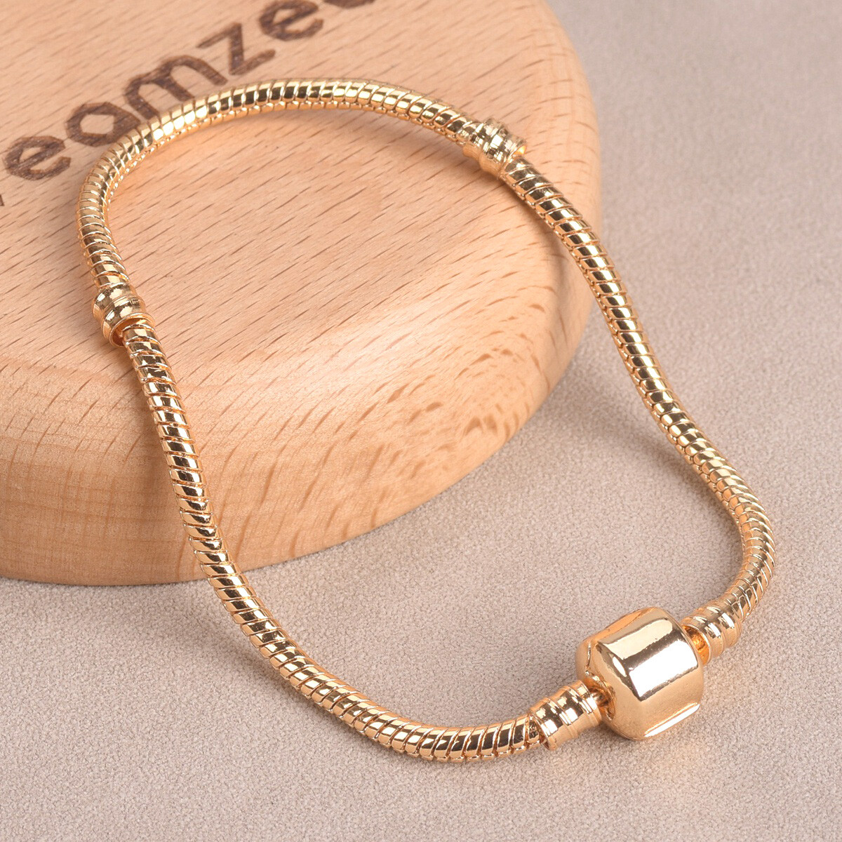 2pcs 18cm 19cm 20cm 21cm 22cm Gold/Silver Color Snake Chain Fit European Charms