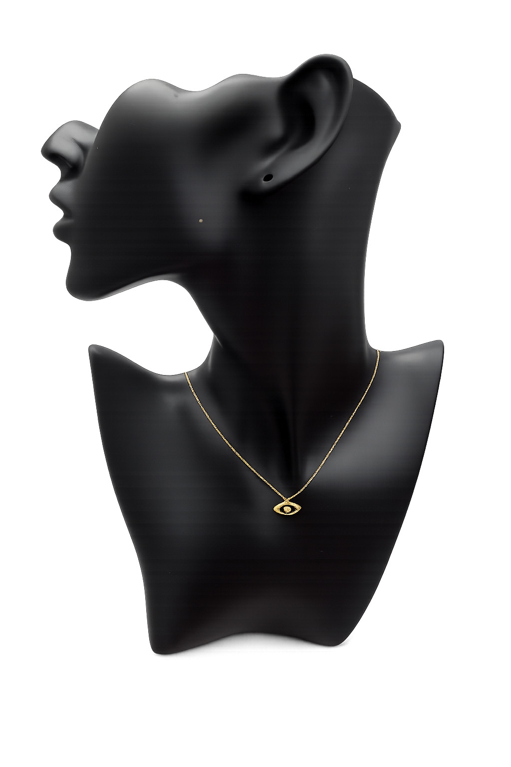 Evil Eye Necklace Earrings Set Gold Tone Gift Box Option KISS THE FROG