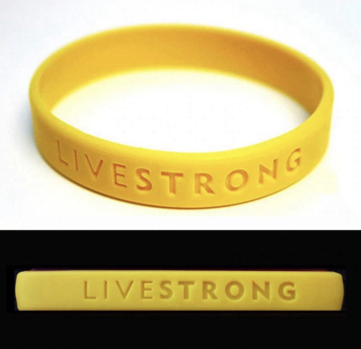 LIVESTRONG LIVE STRONG 100% AUTHENTIC BRACELET NEW! Support Cancer Size L/XL 8″