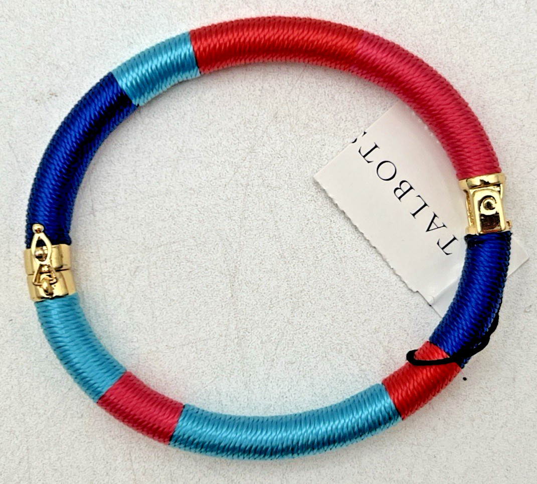 TALBOTS WRAPPED LINKS NECKLACE, BANGLE BRACELET & PIERCED HOOP EARRINGS NWT