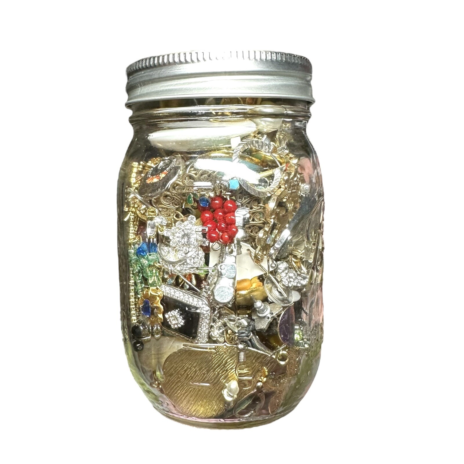 GIFT 16 oz Mason Jar Mystery Lot Surprise Box Jewelry Necklaces Tik Tok Mixed