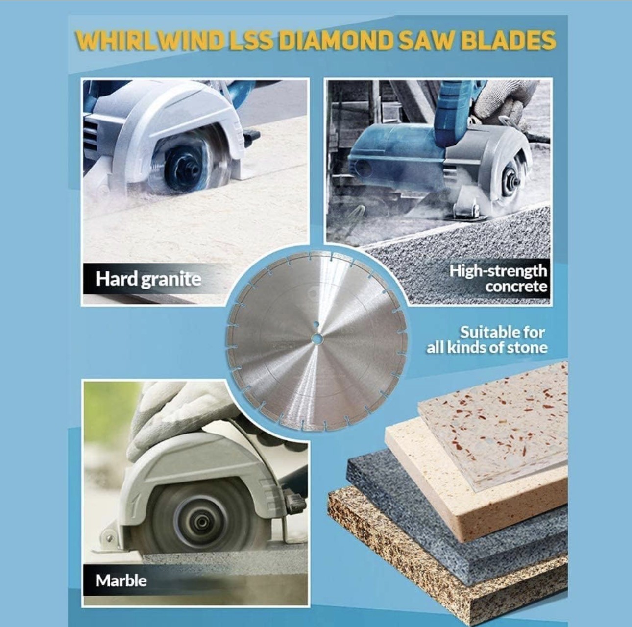 TSS 12-Inch Laser Welded Dry or Wet Cutting General Purpose Power Saw Segmented
