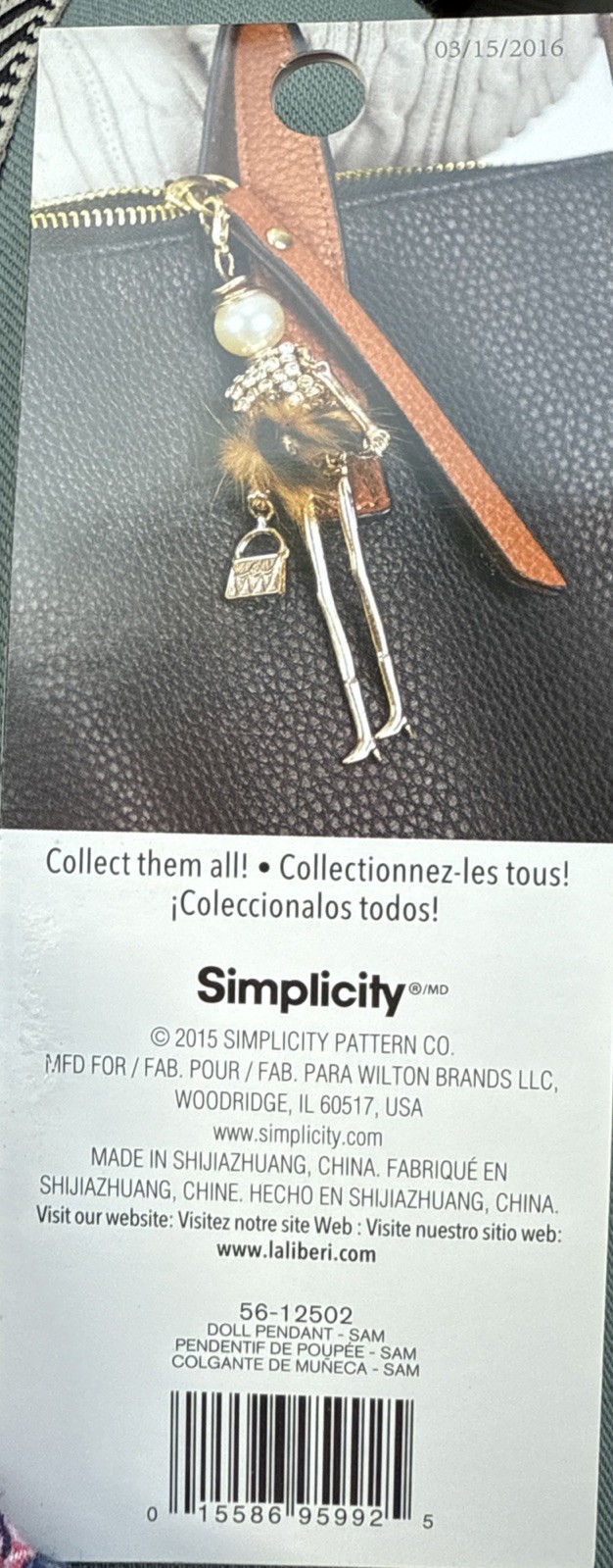 Laliberi Simplicity Doll Pendent 2015