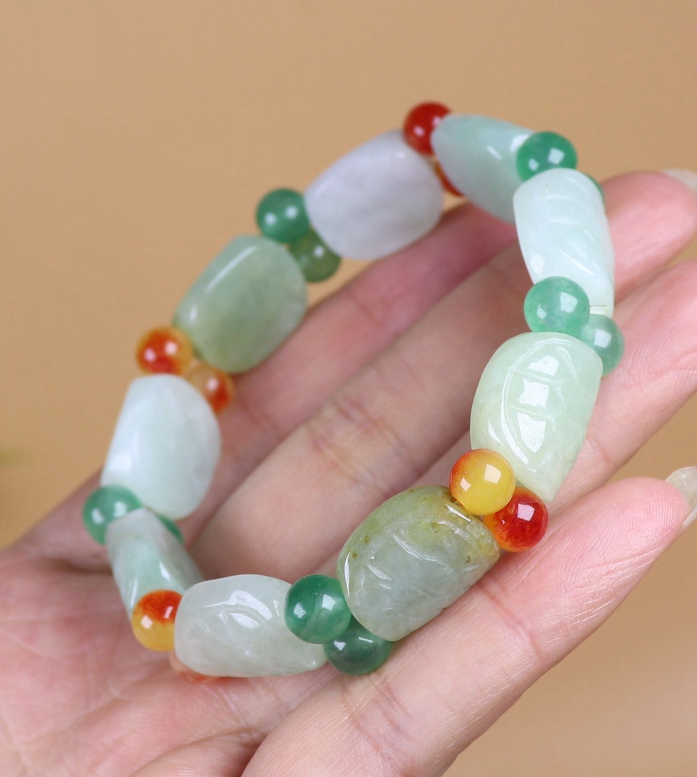 Certified Green Multicolor Natural jadeite 16*14*6 mm Tortoise shell Bangle 2863