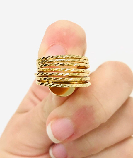 14k GF Virgen Guadalupe 7 Days Semanario Women´s Ring Size 7-10,Anillo Semanario