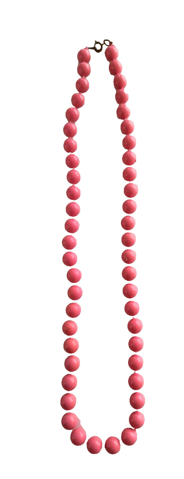 Vintage Women’s Necklace 10mm Dark Pink Acrylic Beads Appx 22 inches long
