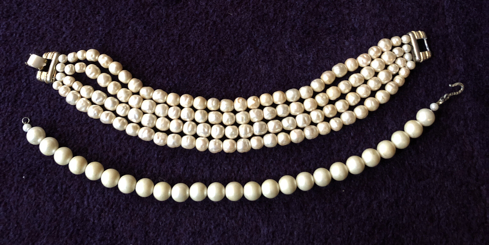 audrey hepburn Style Faux Pearl 1960s Chokers 1st 33cm, 2nd 38cm