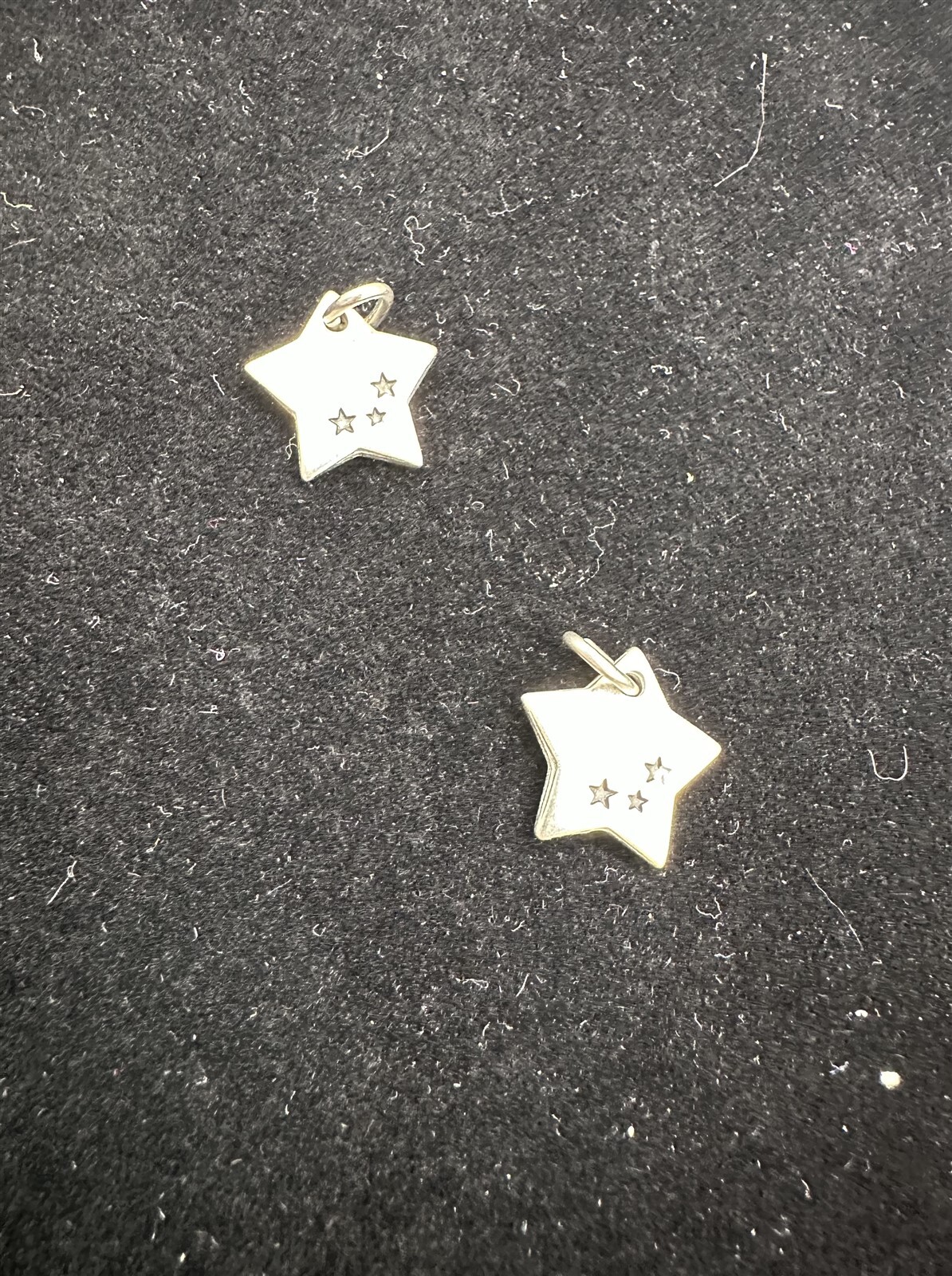 H. Stern Hamsa (2) Star Charms In Original Pouches With Paper