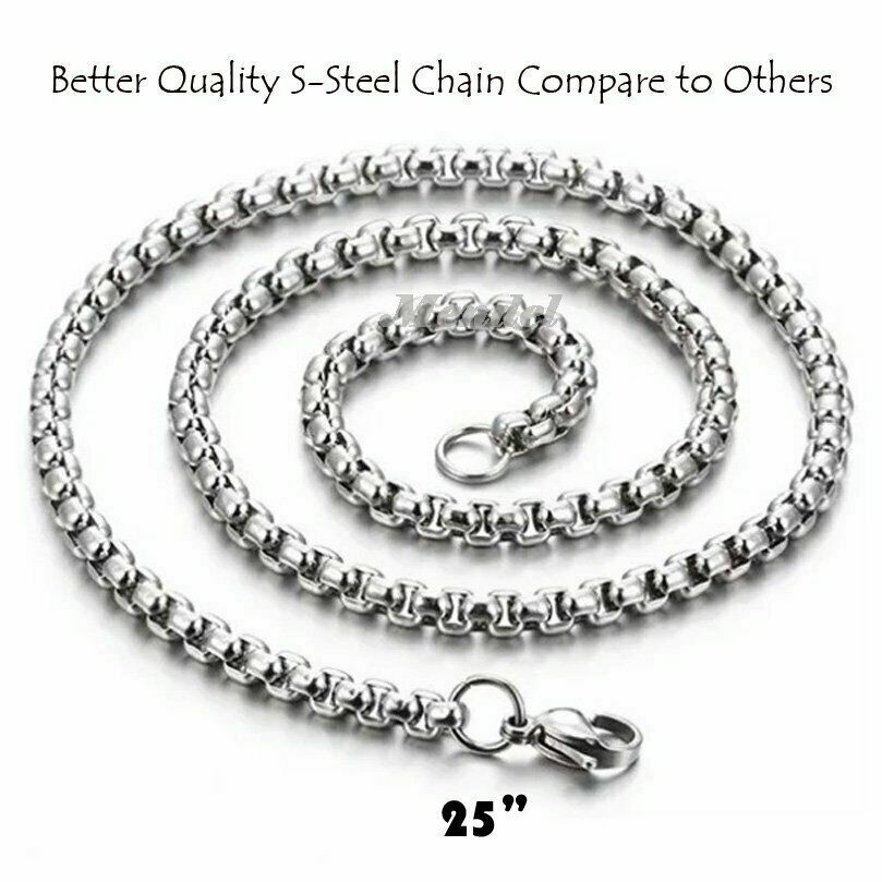 MENDEL Mens Stainless Steel Knights Templar Cross Shield Pendant Necklace Chain