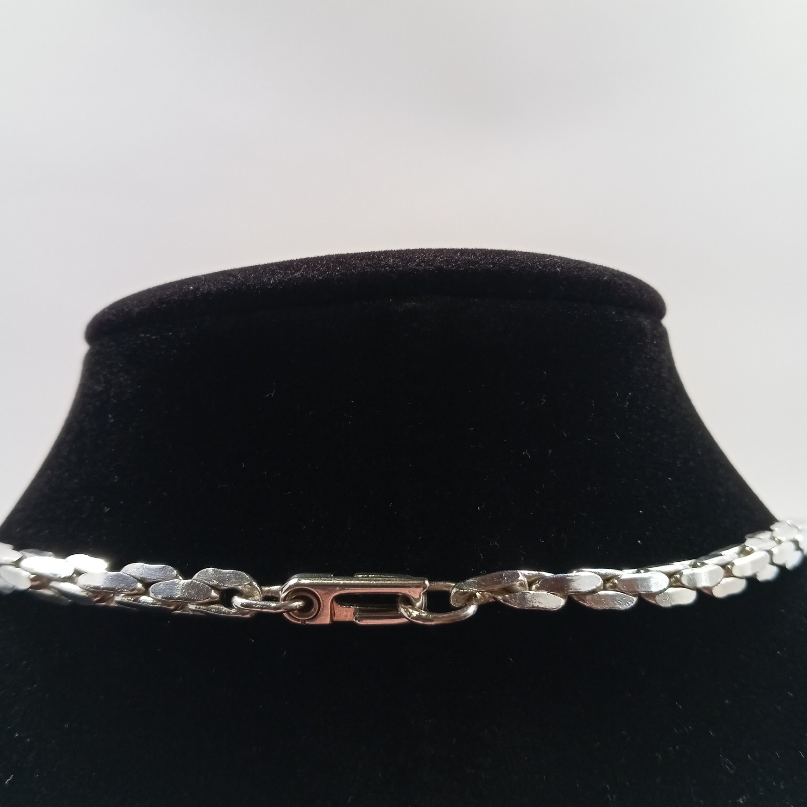 Sterling Silver 925 S Link 3-D Necklace 17.5″ Heavy