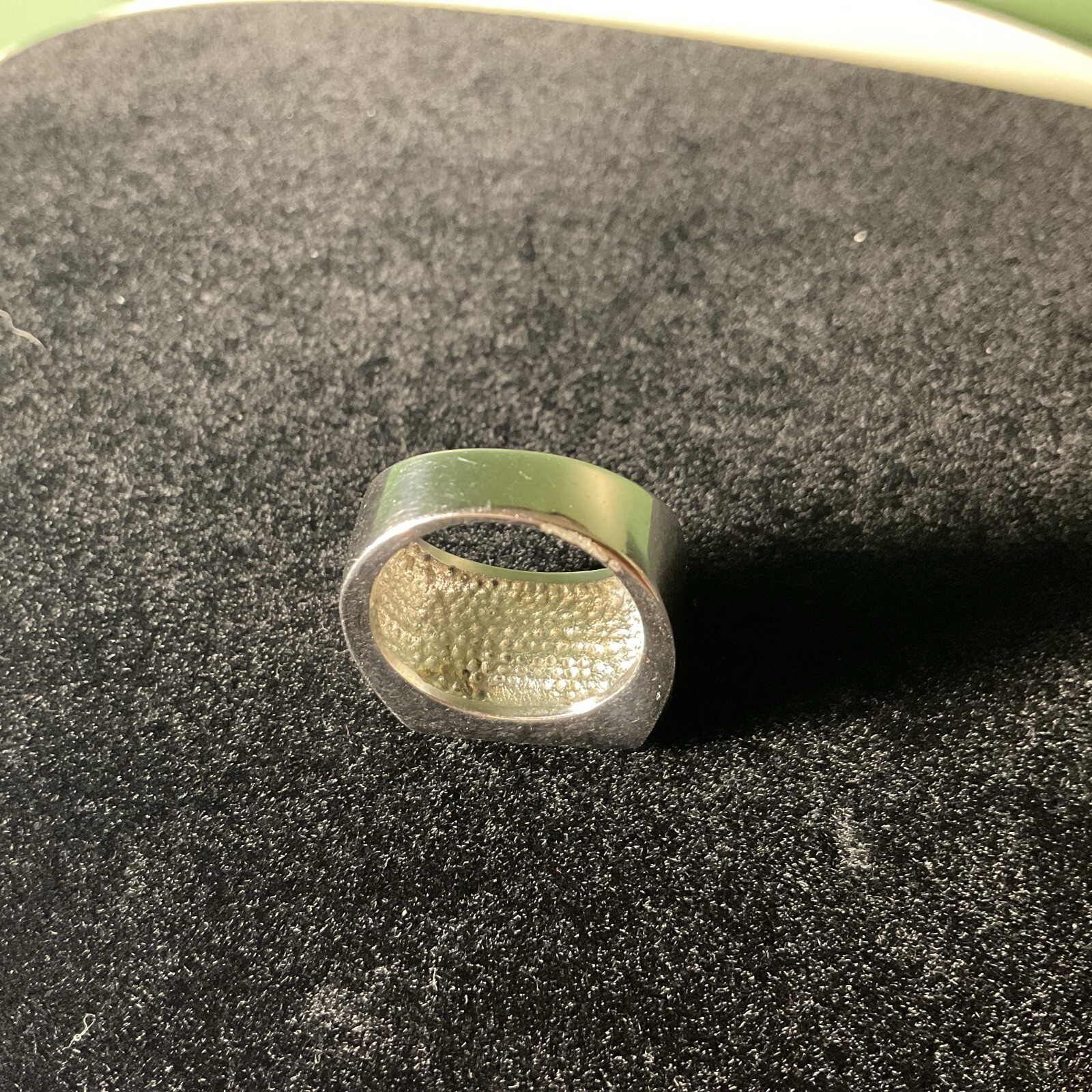 Men’s Stainless Steel Clear & Black Multi-stone (80) Size 7 1/4 Ring